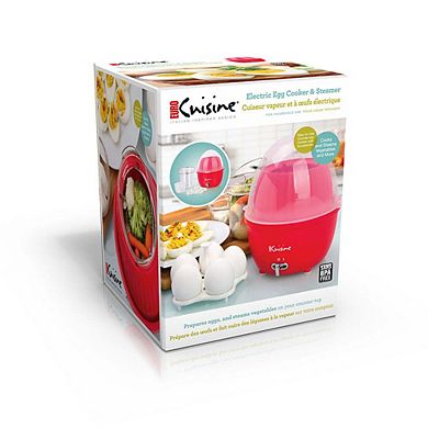 Electric Food Steamer And Egg Cooker - Red