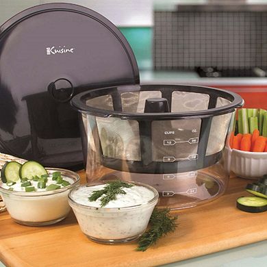 Greek Yogurt Maker; Stainless Steel Strainer (black) Transforms 2qts Of Yogurt To Greek Yogurt