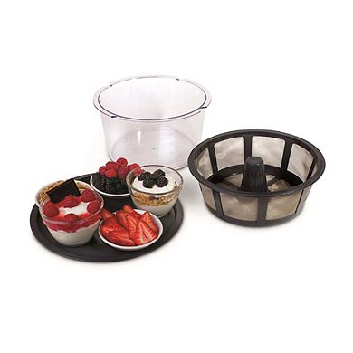 Greek Yogurt Maker; Stainless Steel Strainer (black) Transforms 2qts Of Yogurt To Greek Yogurt