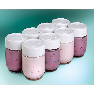 Yogurt Maker Set For Ymx650- 8 Extra Jars, With Lid Dates