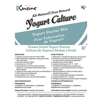 Yogurt Starter; W/10- 3 Gram Packets