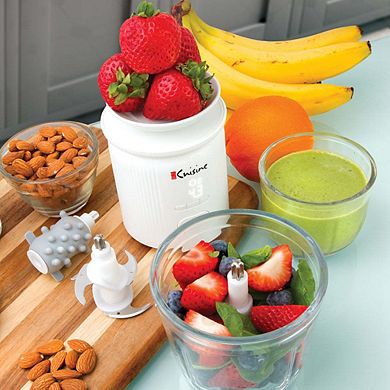 Cordless / Rechargeable Chopper With Scale And Two Glass Bowl - Large And Small And 2 Blades