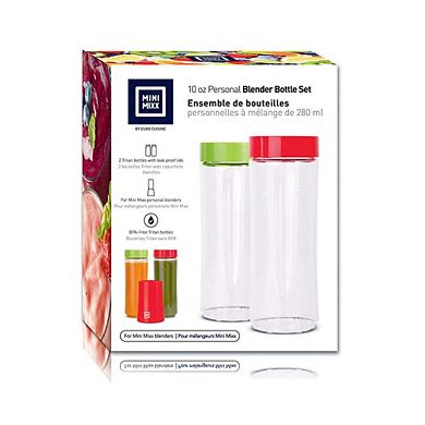 10oz Bottle - 2pcs With Lid For Mini Mixx Personal Blender