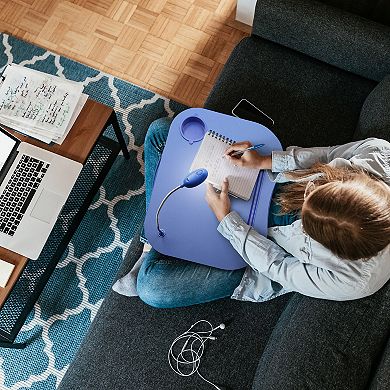 Lavish Home Portable Foam-Filled Laptop Lap Desk with LED Light & Cup Holder