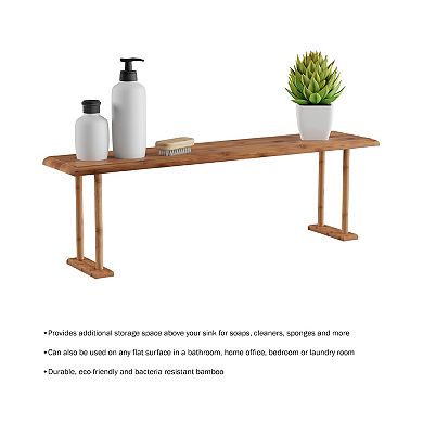 Lavish Home Bamboo Sink Organizer Shelf