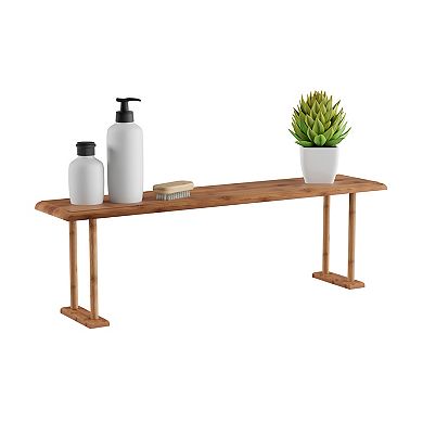 Lavish Home Bamboo Sink Organizer Shelf