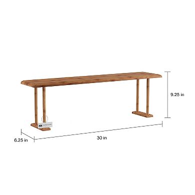 Lavish Home Bamboo Sink Organizer Shelf