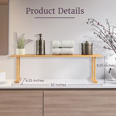Lavish Home Bamboo Sink Organizer Shelf