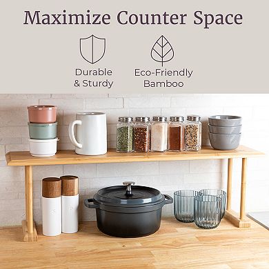 Lavish Home Bamboo Sink Organizer Shelf