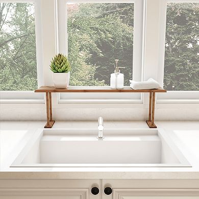 Lavish Home Bamboo Sink Organizer Shelf