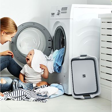 Lavish Home Collapsible Plastic Laundry Basket