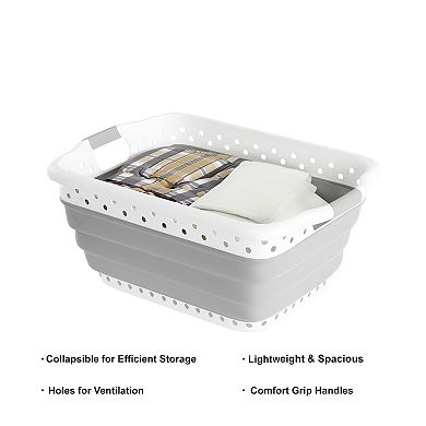 Lavish Home Collapsible Plastic Laundry Basket