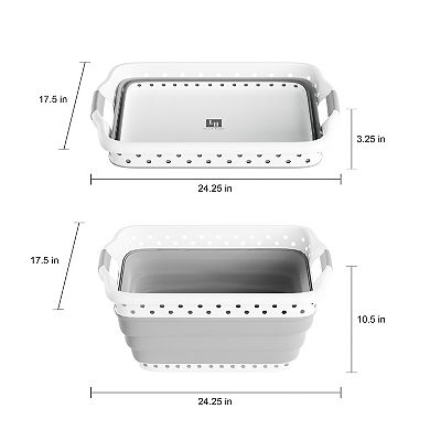Lavish Home Collapsible Plastic Laundry Basket