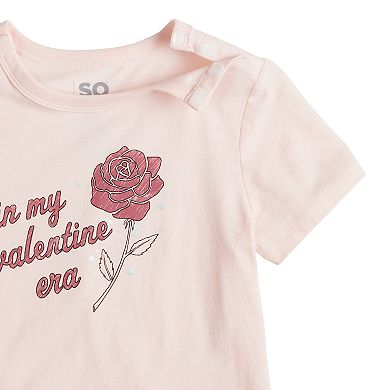Girls 7-16 SO® Adaptive In My Valentine Era Graphic Baby Tee