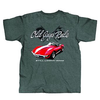 Old Guys Rule Red Corvette Tshirt
