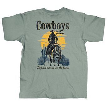 Old Guys Rule Sunset Cowboy Tshirt