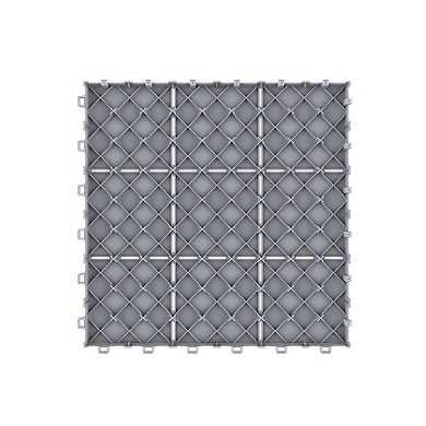 Pure Garden 6-Pack Gray Interlocking Deck Tiles