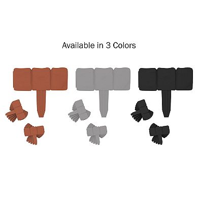 Pure Garden 10-Pack Decorative Plastic Garden Edging Stone Interlocking Lawn Stakes