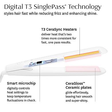 SinglePass StyleMax Professional 1" Flat Iron with Automated Heat