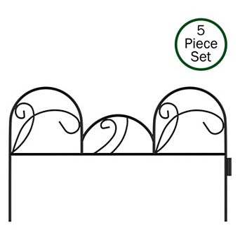 Pure Garden 5-Pack Mimosa Decorative Metal Garden Fencing