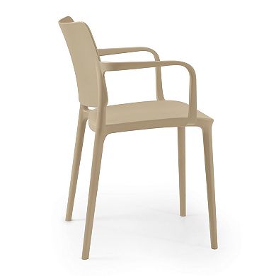 WRG Home Modern Outdoor/Indoor Stacking Patio Chairs 2-Piece Set