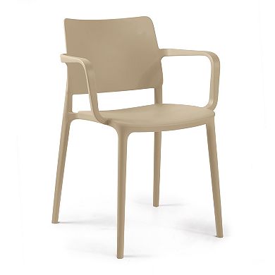 WRG Home Modern Outdoor/Indoor Stacking Patio Chairs 2-Piece Set