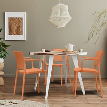 WRG Home Modern Outdoor/Indoor Stacking Patio Chairs 2 pc Set