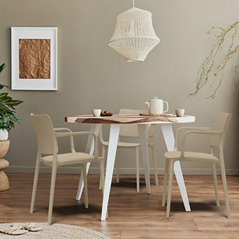 WRG Home Modern Outdoor/Indoor Stacking Patio Chairs 2 pc Set