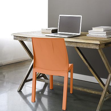 WRG Home Palma Modern Outdoor / Indoor Stacking Patio Dining Chairs 2-piece Set