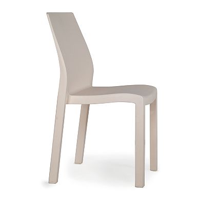 WRG Home Palma Modern Outdoor / Indoor Stacking Patio Dining Chairs 2-piece Set