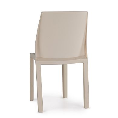 WRG Home Palma Modern Outdoor / Indoor Stacking Patio Dining Chairs 2-piece Set