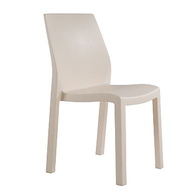 WRG Home Palma Modern Outdoor / Indoor Stacking Patio Dining Chairs 2-piece Set