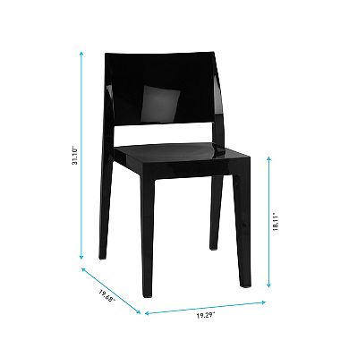 WRG Home Palermo Modern Outdoor / Indoor Stacking Patio Dining Chairs 2-piece Set