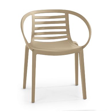 WRG Home Syracuse Modern Outdoor / Indoor Stacking Patio Dining Chairs 2-piece Set