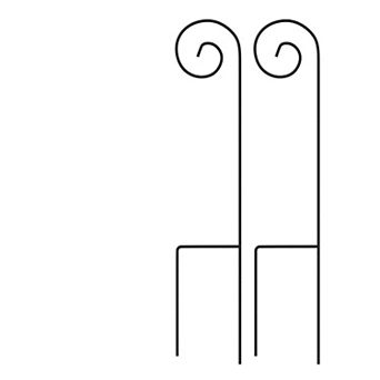 Pure Garden 2 pc 35 in Shepherd Hooks