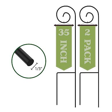 Pure Garden 2-Piece 35-in. Shepherd Hooks