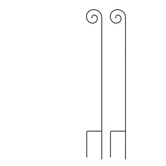 Pure Garden 2 pc Shepherd Hooks
