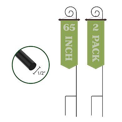 Pure Garden 2-Piece Shepherd Hooks