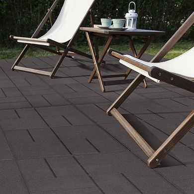 Pure Garden 8-Pack Red Rubber Deck Tiles