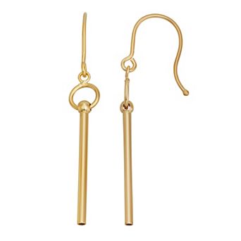 Au Naturale 14k Gold Tube Drop Earrings