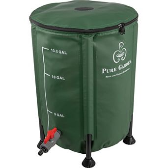 Pure Garden 13.2 Gallon Collapsible Rain Barrel