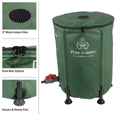 Pure Garden 13.2 Gallon Collapsible Rain Barrel