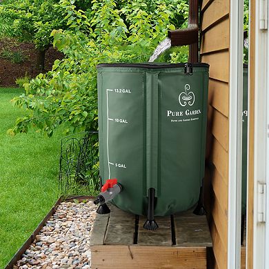 Pure Garden 13.2 Gallon Collapsible Rain Barrel