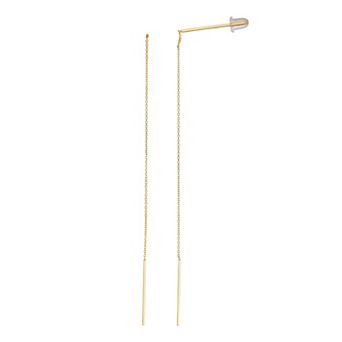 Au Naturale 14k Gold Bar Threader Earrings