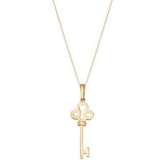 Au Naturale 14k Yellow Gold Key Pendant Necklace