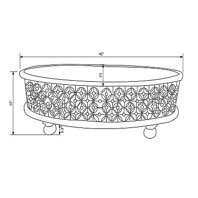Linon Inora Oval Coffee Table