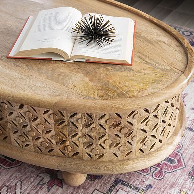 Linon Inora Oval Coffee Table