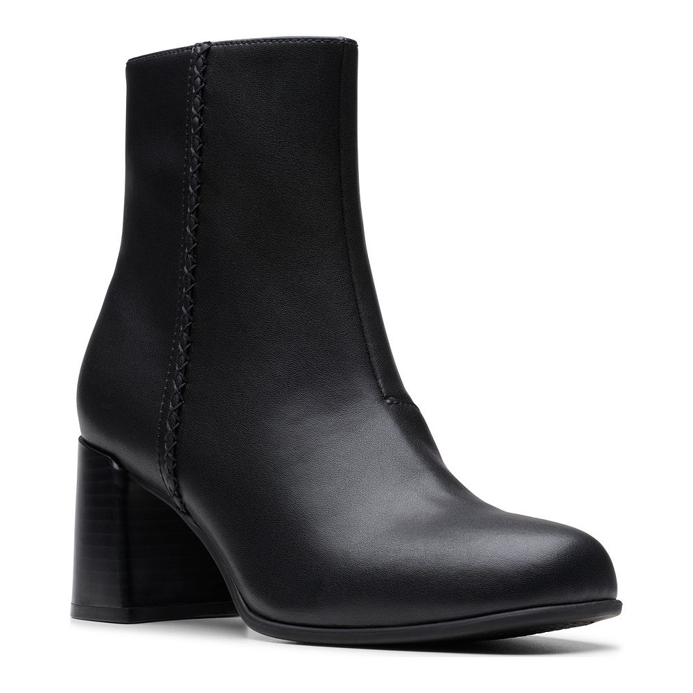 Clarks Women s Keirsta Faye Leather Boots Black Ankle Boots 9