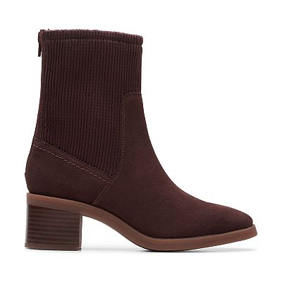 Clarks long suede boots online