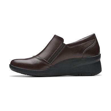 Clarks Suttyn Zip Women's Leather Wedge Shoes